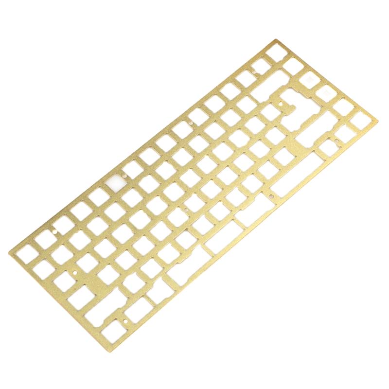 Keyboards 75% 84 ANSI ISO Layout Plate Brush Finish Anodized Top Removal Alu Brass PC For Mechanical Keyboard YMD84 KBD75 MX Switch