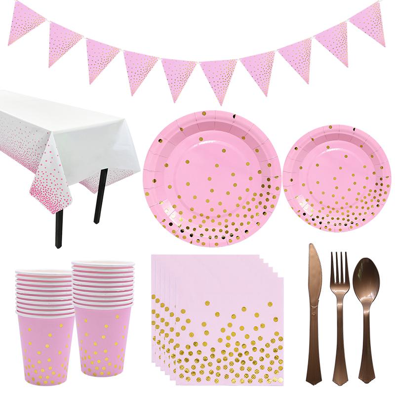 Gold Dot Pink Disposable Tableware Series Paper Cup Plate Napkin Banner For Kids Birthday Baby Shower Decor Favor Dinnerware
Gold Dot Pink Disposable Tableware Series Paper Cup Plate Napkin Banner For Kids Birthday Baby Shower Decor Favor Dinnerware