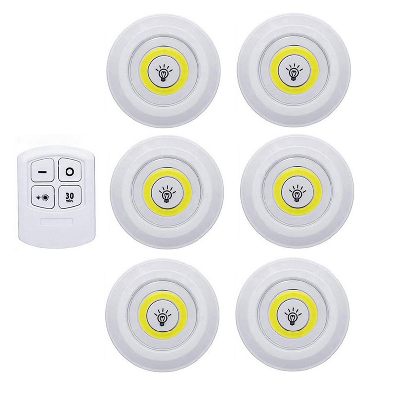New Dimmable LED Under Cabinet Light with Remote Control Battery Operated LED Closets Lights for Wardrobe Bathroom lighting D2.0