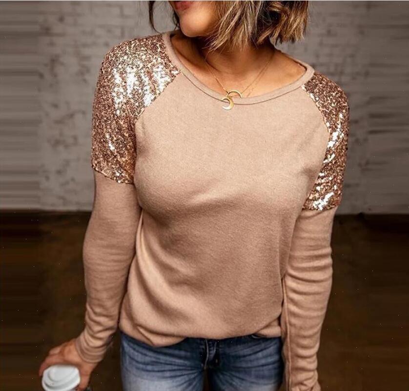 autumn long sleeve patchwork sequins women t shirt loose casual elegant streetwear tees blusas mujer, White
autumn long sleeve patchwork sequins women t shirt loose casual elegant streetwear tees blusas mujer, White