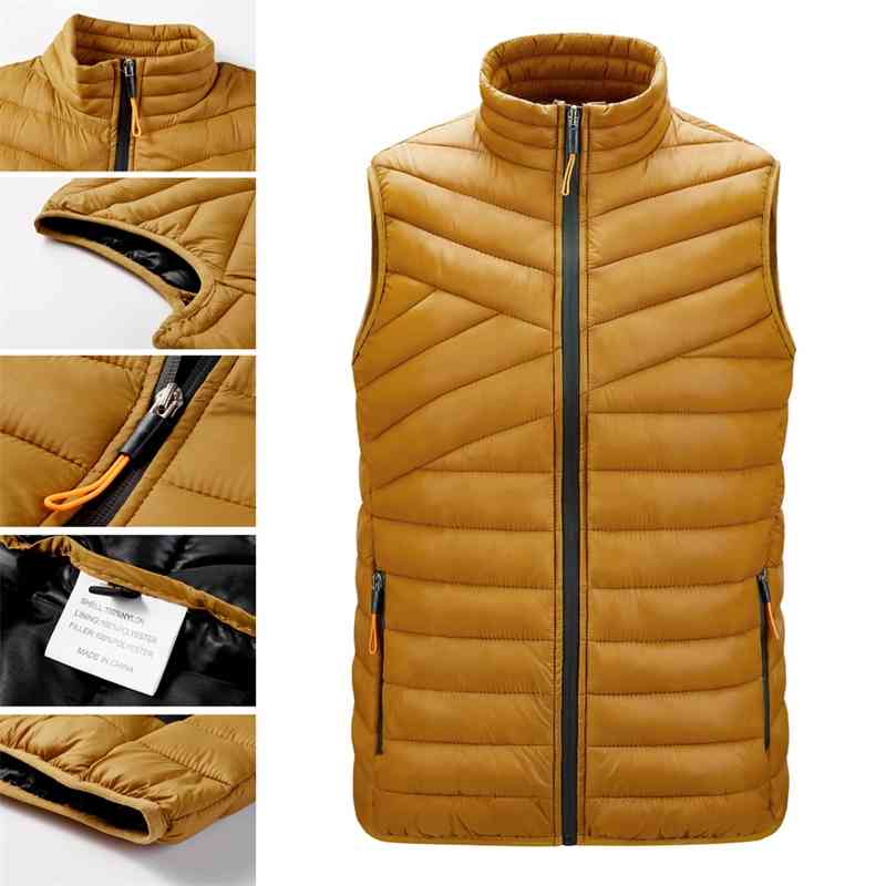 Piece of special Vest stand collar light down cotton nylon fabric clothes men's fashion coat, Black
Piece of special Vest stand collar light down cotton nylon fabric clothes men's fashion coat, Black
