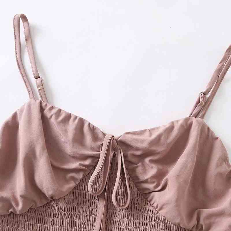 Summer Women Elastic Sling Short Camisole Casual Female Crop Tops T1503 210430