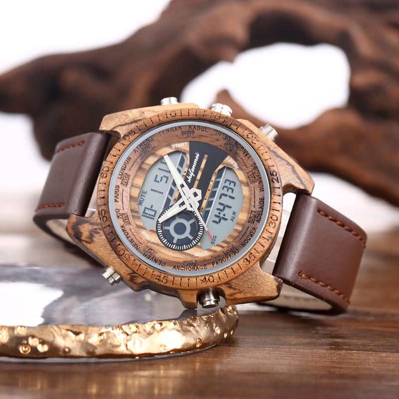 Shifenmei Antique Mens Zebra And Ebony Wood Watches With Double Display Business Watch In Wooden Digital Quartz 2139L Wristwatches, Black sandal wood
Shifenmei Antique Mens Zebra And Ebony Wood Watches With Double Display Business Watch In Wooden Digital Quartz 2139L Wristwatches, Black sandal wood
