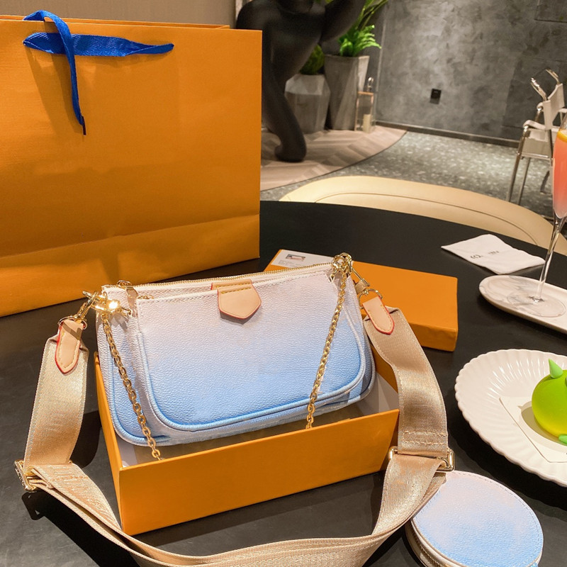 3PCS Suit Bag 2021 Women Gradient color Handbag with Original Box Coin Wallet Portable Single Shoulder Bags Messenger Multi-piece Combination Clutch
3PCS Suit Bag 2021 Women Gradient color Handbag with Original Box Coin Wallet Portable Single Shoulder Bags Messenger Multi-piece Combination Clutch