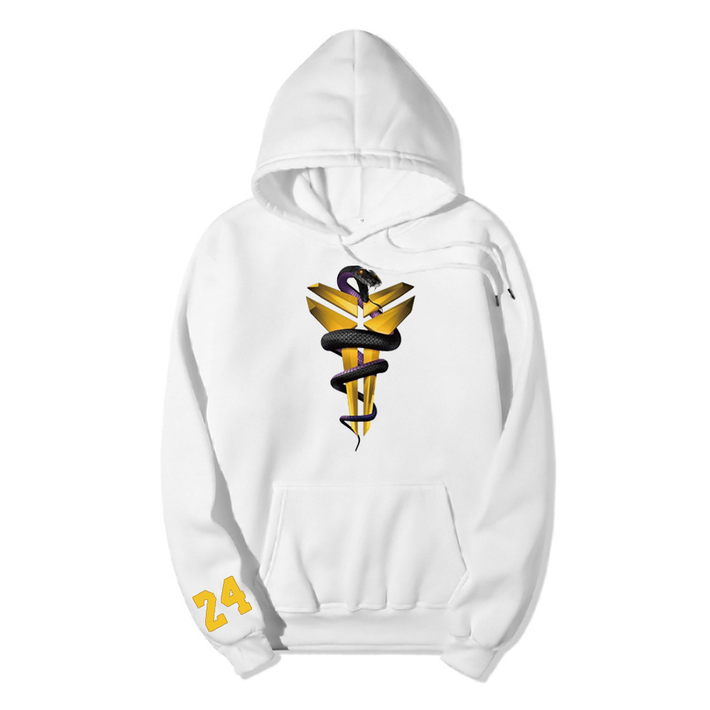 Autumn and winter fashion Plush hooded men' and women' casual sweater Lakers Black Mamba sports sweater, White
Autumn and winter fashion Plush hooded men' and women' casual sweater Lakers Black Mamba sports sweater, White