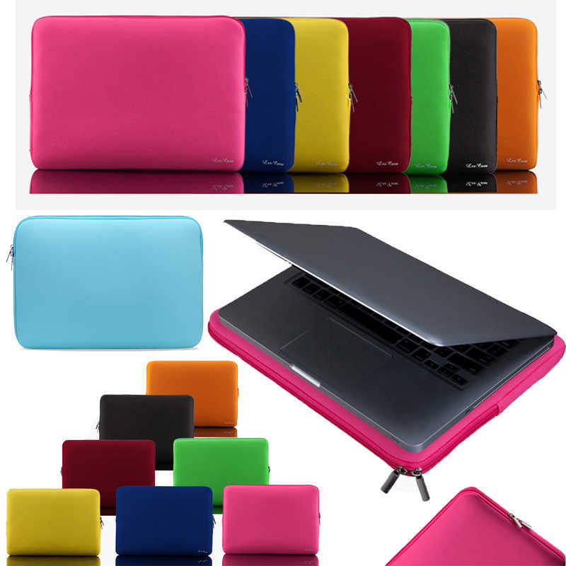 Image of Soft Laptop Case 14 Inch Laptop Bag Zipper Sleeve Protective Cover Carrying Cases for iPad MacBook Air Pro Ultrabook Notebook Handbags