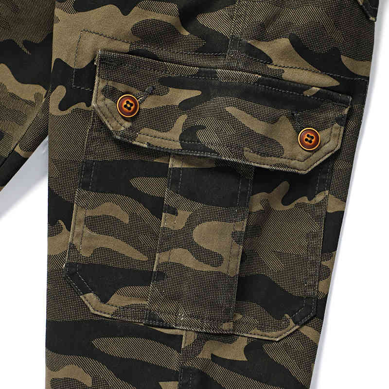 Men's Camouflage Shorts Fashion Stretch Breeches Big Size Bermuda Male Camo Cargo Short Pants Casual Summer Mens Shorts 210518