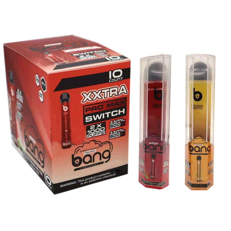 Bang Pro Max A one-time Cigarettes Switch Disposable Vapes Pen Pod Device Kit Local 1000+1000 Puffs 2 IN 1 vape e Five kinds of color VS XXL
Bang Pro Max A one-time Cigarettes Switch Disposable Vapes Pen Pod Device Kit Local 1000+1000 Puffs 2 IN 1 vape e Five kinds of color VS XXL