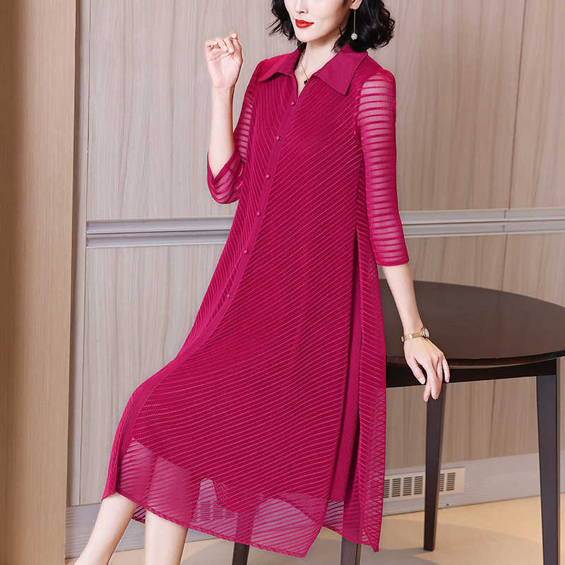 VANOVICH Fold Mesh Pluz Size Women Dress Spring and Summer Solid Color Casual Europe Clothing 210615, Red
VANOVICH Fold Mesh Pluz Size Women Dress Spring and Summer Solid Color Casual Europe Clothing 210615, Red