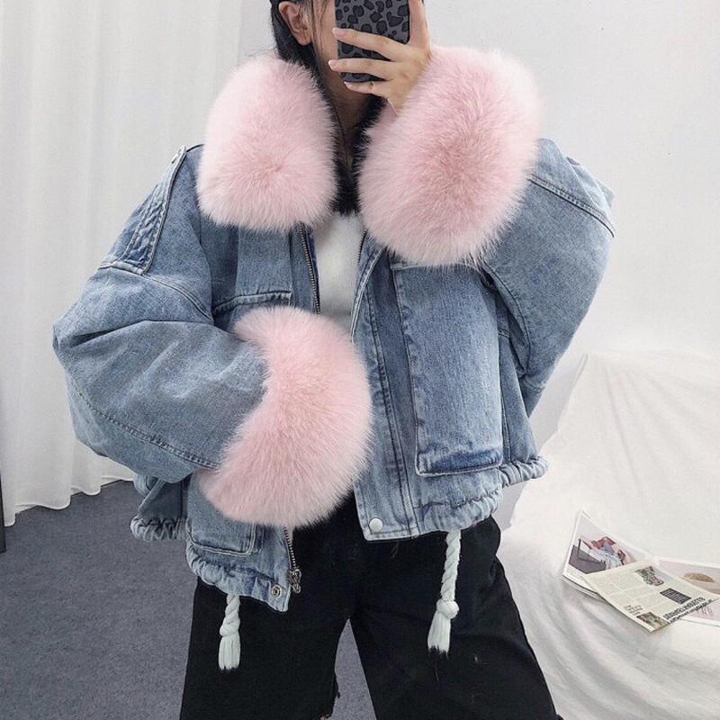 Women' Wool & Blends 2021 Women Winter Loose Denim Jacket Coat Oversized Fur Collar Velvet Padded Jackets Vintage Cotton Thick Warm Jean, A3
Women' Wool & Blends 2021 Women Winter Loose Denim Jacket Coat Oversized Fur Collar Velvet Padded Jackets Vintage Cotton Thick Warm Jean, A3