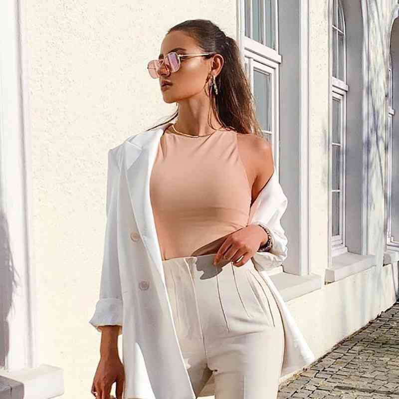 Sexy women soft khaki bodysuits summer fashion ladies slim bodycon elegant female vintage girls chic 210430
