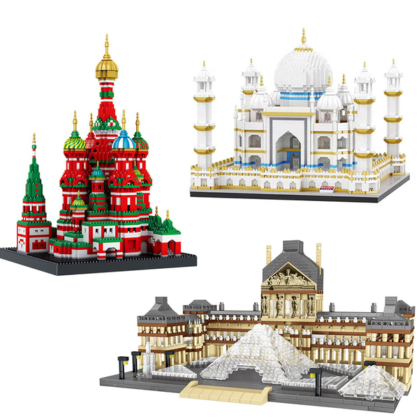City Architecture Paris France Muse du Louvre Micro Building Blocks Taj Mahal Saint Basil's Cathedral Museum Diamond Brick Toys H0824
City Architecture Paris France Muse du Louvre Micro Building Blocks Taj Mahal Saint Basil's Cathedral Museum Diamond Brick Toys H0824