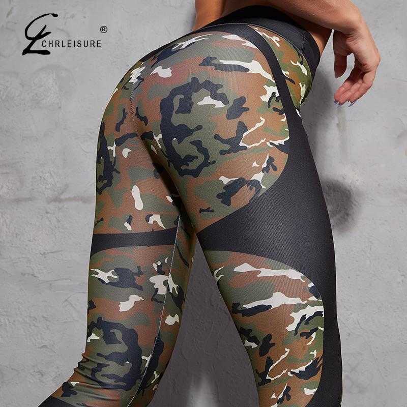 Camouflage Print Legging Women High Waist Leggings Women Push Up Sexy Gym Leggings Heartbeat Print Pants Leginsy 210820