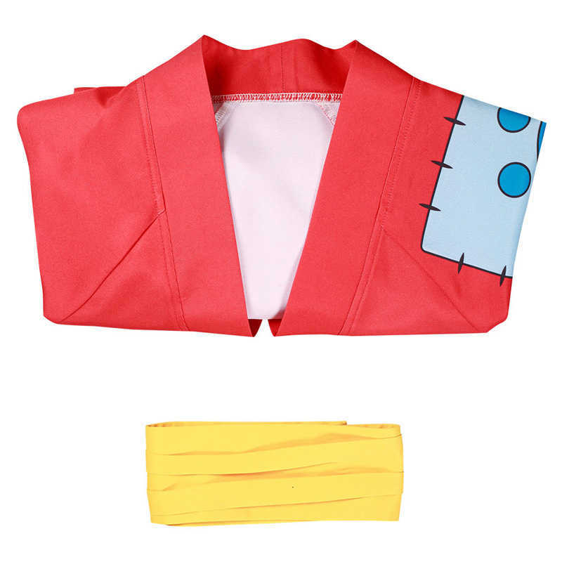 Anime One Piece Kazunokuni Costume Monkey D. Luffy Cosplay Kimono Suit Japanese Clothes Costumes Halloween Carnival Y0913