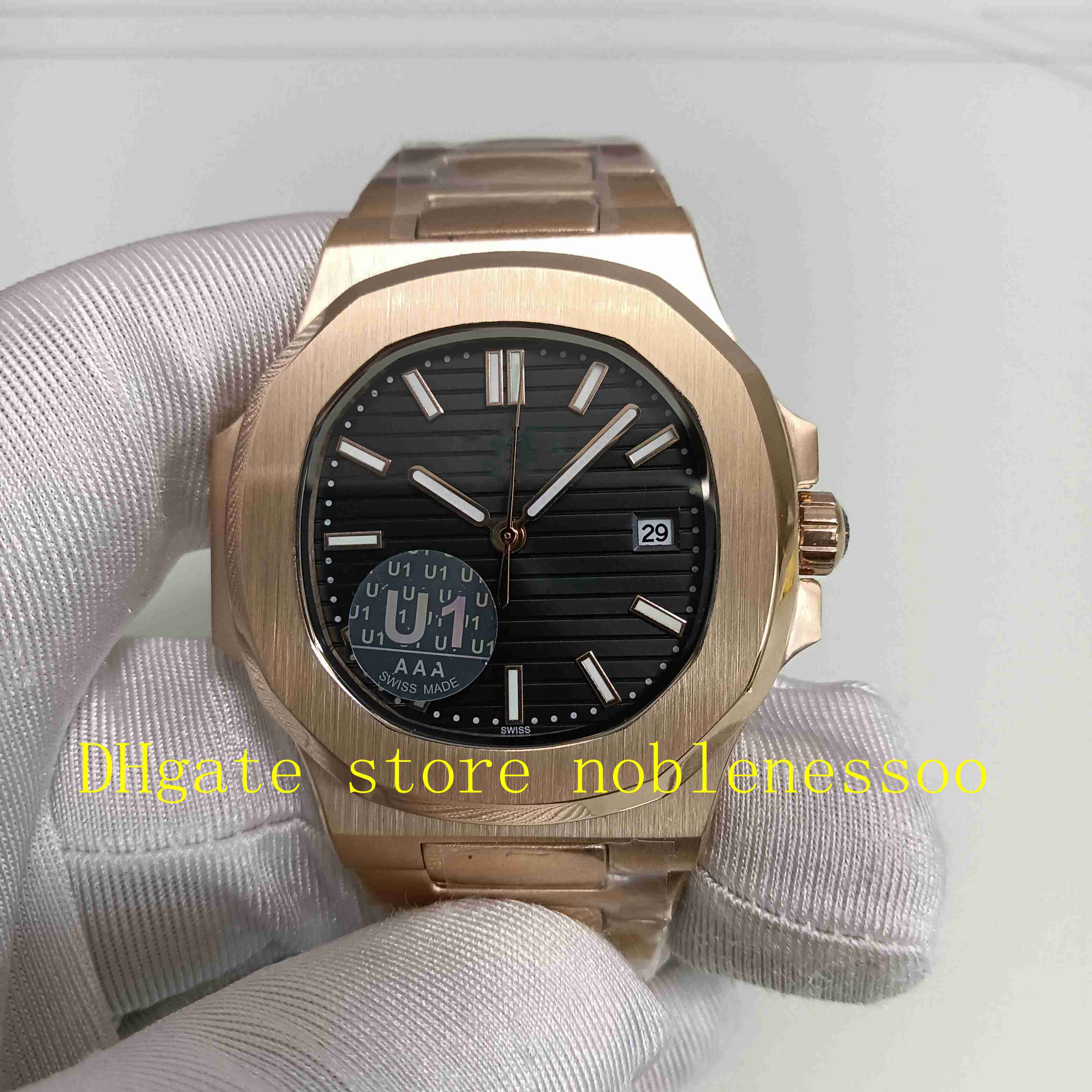 Real Photo High Quality Men's Watch U1 Factory Cal. 324 Movement Mens Rose Gold Black Dial 40mm Classic 5711/1R-001 Transparent Back Men Automatic Watches, 01
Real Photo High Quality Men's Watch U1 Factory Cal. 324 Movement Mens Rose Gold Black Dial 40mm Classic 5711/1R-001 Transparent Back Men Automatic Watches, 01