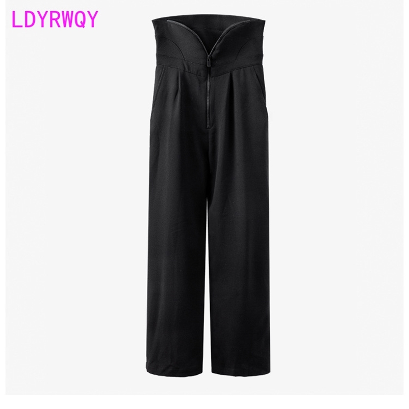 autumn and winter fashion casual joker personality waist zipper high wide leg pant 210603, Black custom
autumn and winter fashion casual joker personality waist zipper high wide leg pant 210603, Black custom