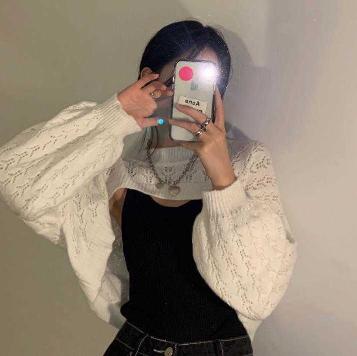 Sweater Female Soft O-Neck Pullover Kawaii Sweaters Chic Daily Tops Sweet Knitted Loose Outwear Fashion Korea Style 211011Z