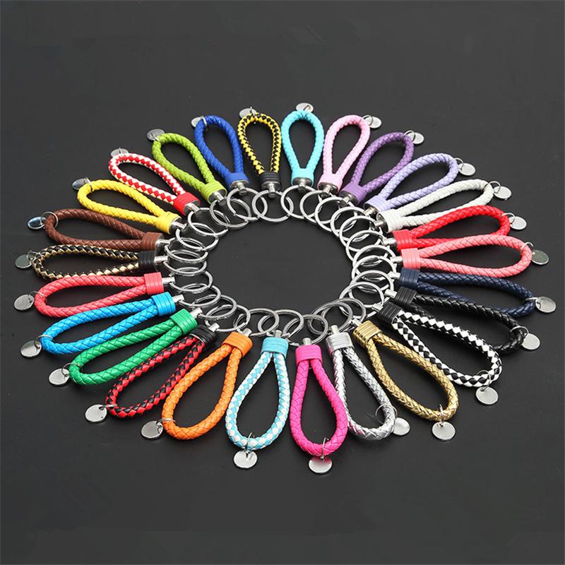 Keychains Leather Rope Key Chain Braided Ring Metal Couple Car Men And Women Small Gifts
Keychains Leather Rope Key Chain Braided Ring Metal Couple Car Men And Women Small Gifts