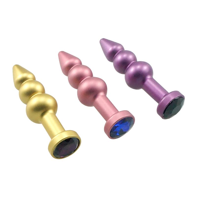 Sex Toys For Couples Length 106mm Colorful Metal Beads Anal BuPlug Jewel Fetish Bum Insert Women Men Adult Product