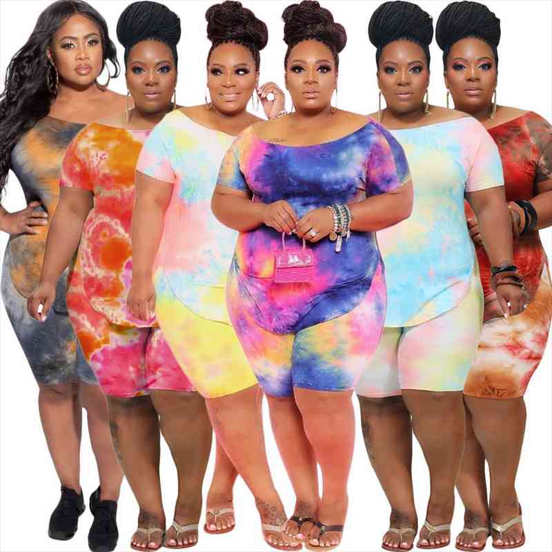 women knee length shorts sets big size ladies short sleeves scoop neck t shirt fashion tie-dye print casual tracksuits, Gray
women knee length shorts sets big size ladies short sleeves scoop neck t shirt fashion tie-dye print casual tracksuits, Gray