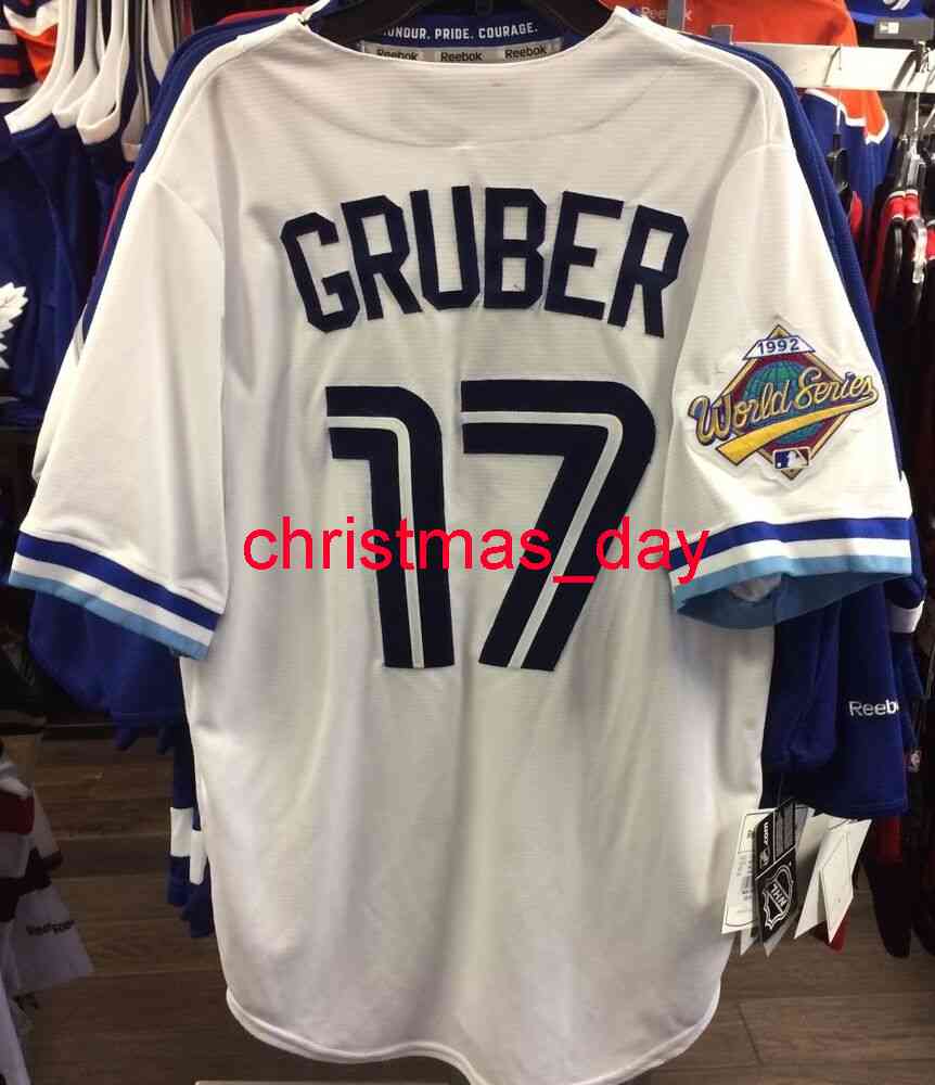 Custom 1992 Kelly Gruber Baseball World Series Patch Jersey Men Women kids youth Baseball jersey, White
Custom 1992 Kelly Gruber Baseball World Series Patch Jersey Men Women kids youth Baseball jersey, White