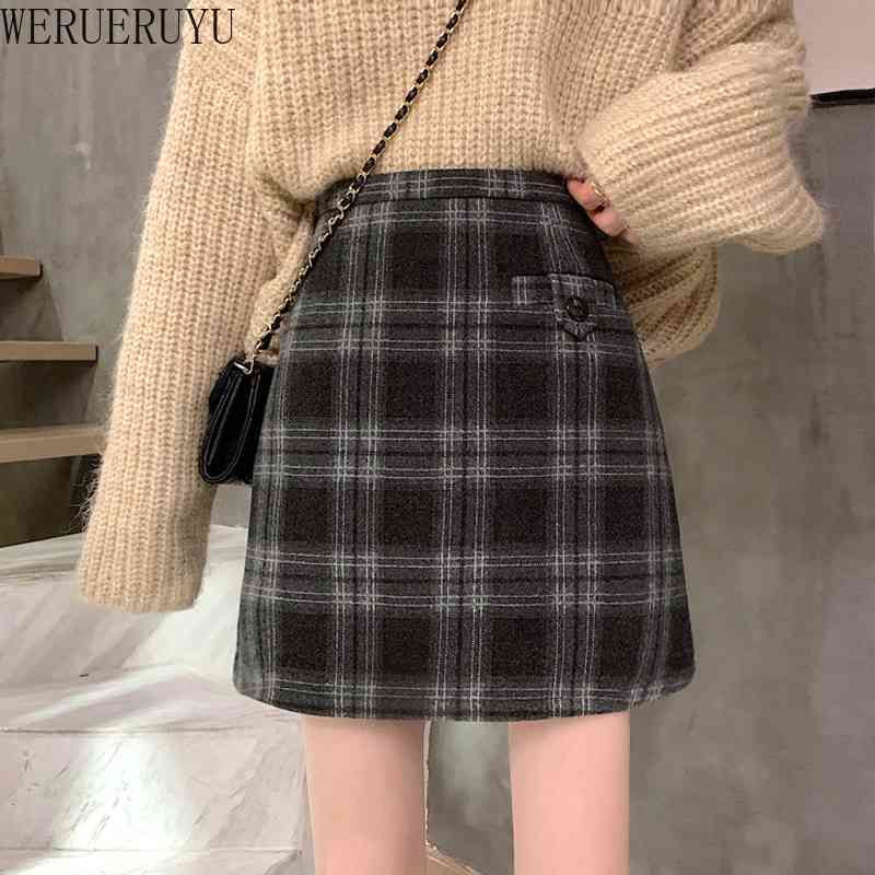 WERUERUYU Korean Plaid Woole Skirt Women Autumn And Winter Women Skirts Ladies Mini Skirt 210608, Photo color
WERUERUYU Korean Plaid Woole Skirt Women Autumn And Winter Women Skirts Ladies Mini Skirt 210608, Photo color
