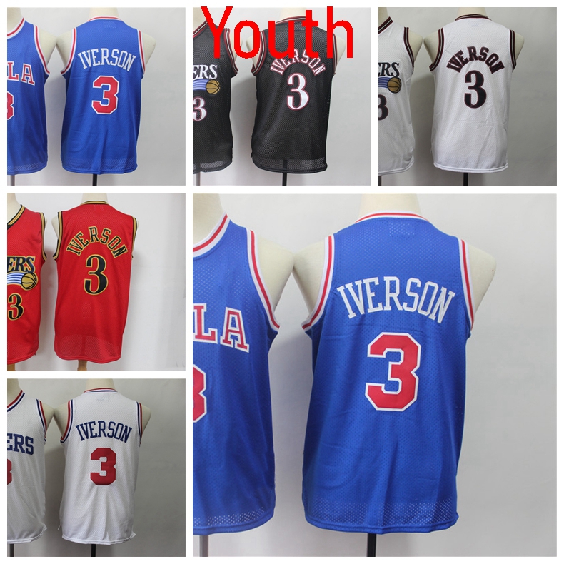 2021 NCAA Basketball Rotro Jerseys Youth Allen 3 Iverson Jersey Blue Red White Stitched, Black
2021 NCAA Basketball Rotro Jerseys Youth Allen 3 Iverson Jersey Blue Red White Stitched, Black