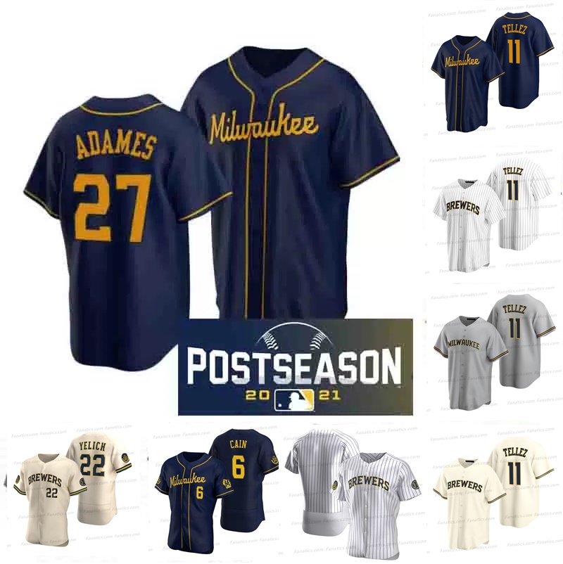 Brewers 2021 Postseason 27 Willy Adames Jersey Rowdy Tellez Freddy Peralta Luis Urias Omar Narvaez Christian Yelich Eduardo Escobar Jace Peterson Lorenzo Cain, Mens/cool base/navy
Brewers 2021 Postseason 27 Willy Adames Jersey Rowdy Tellez Freddy Peralta Luis Urias Omar Narvaez Christian Yelich Eduardo Escobar Jace Peterson Lorenzo Cain, Mens/cool base/navy