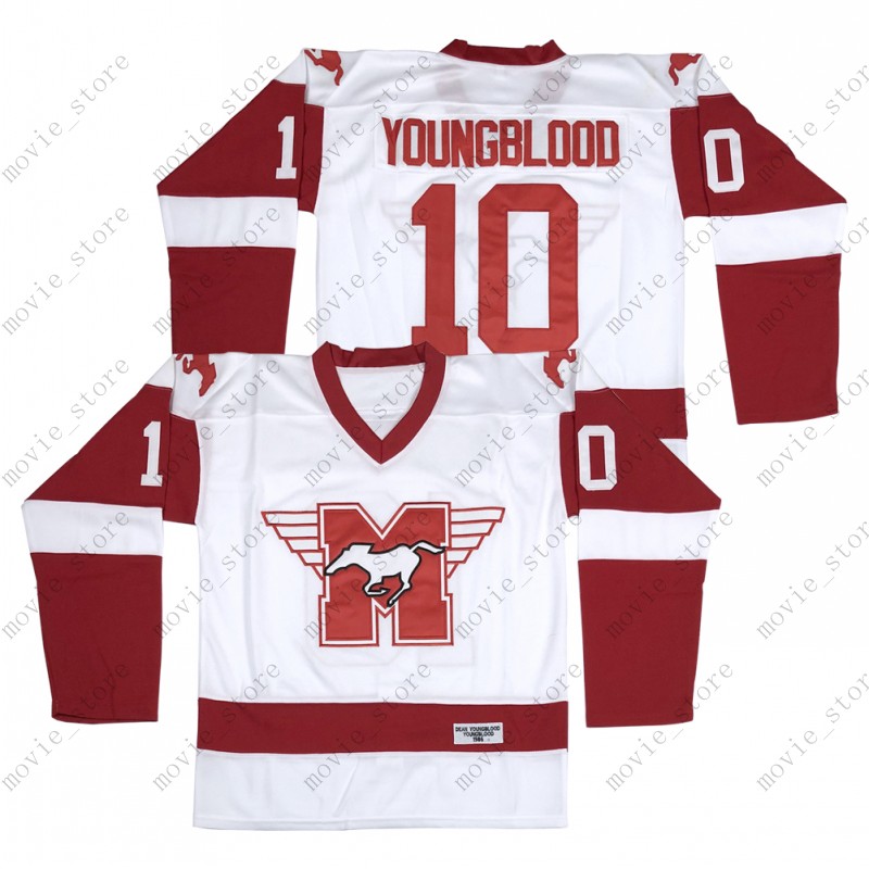 Men's Dean YoungBlood 10 Hamilton Mustangs 1986 Movie Ice Hockey Jersey Stitched, Black;red
Men's Dean YoungBlood 10 Hamilton Mustangs 1986 Movie Ice Hockey Jersey Stitched, Black;red