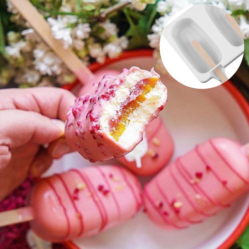 Cell Big Size Silicone Ice Cream Mold Popsicle Molds DIY Homemade Dessert Freezer Fruit Juice Maker Mould With Baking Moulds