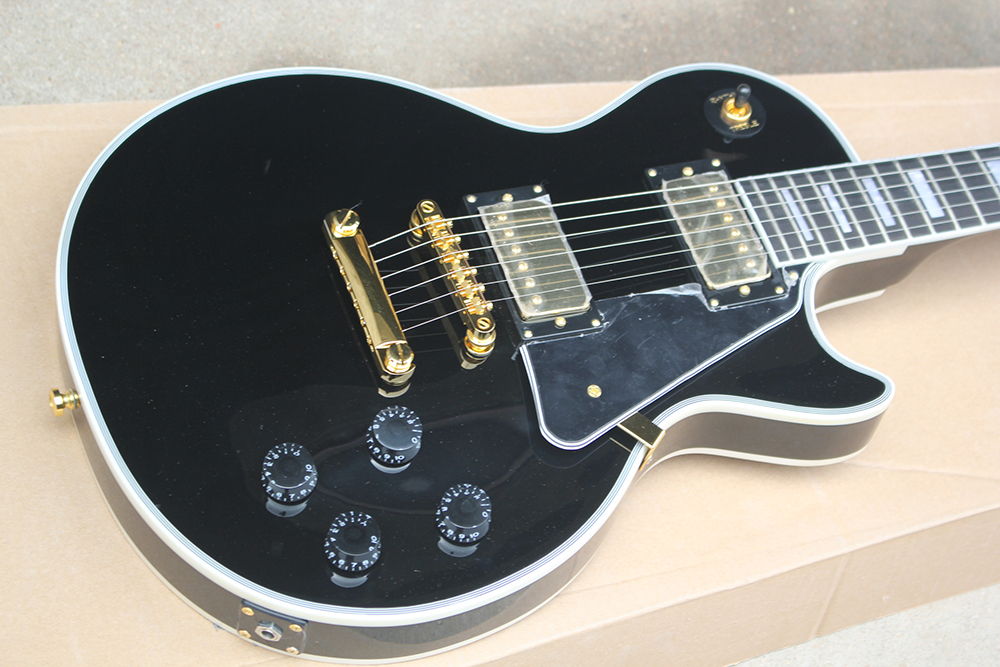 Factory Custom Black Electric Guitar With Ebony Fretboard,White Pearl Block Fret Inlay,White Binding Frets,Offer Customized
Factory Custom Black Electric Guitar With Ebony Fretboard,White Pearl Block Fret Inlay,White Binding Frets,Offer Customized