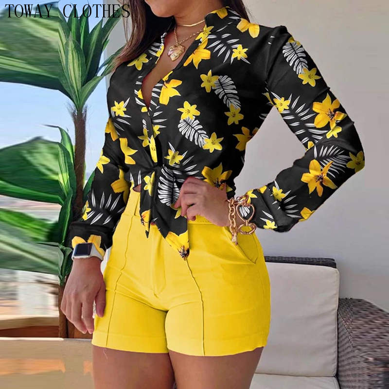 Women Floral Print Turn-down Collar Long Sleeve Tie Front Causal Top Shirt Blouse, Blue shirt
Women Floral Print Turn-down Collar Long Sleeve Tie Front Causal Top Shirt Blouse, Blue shirt
