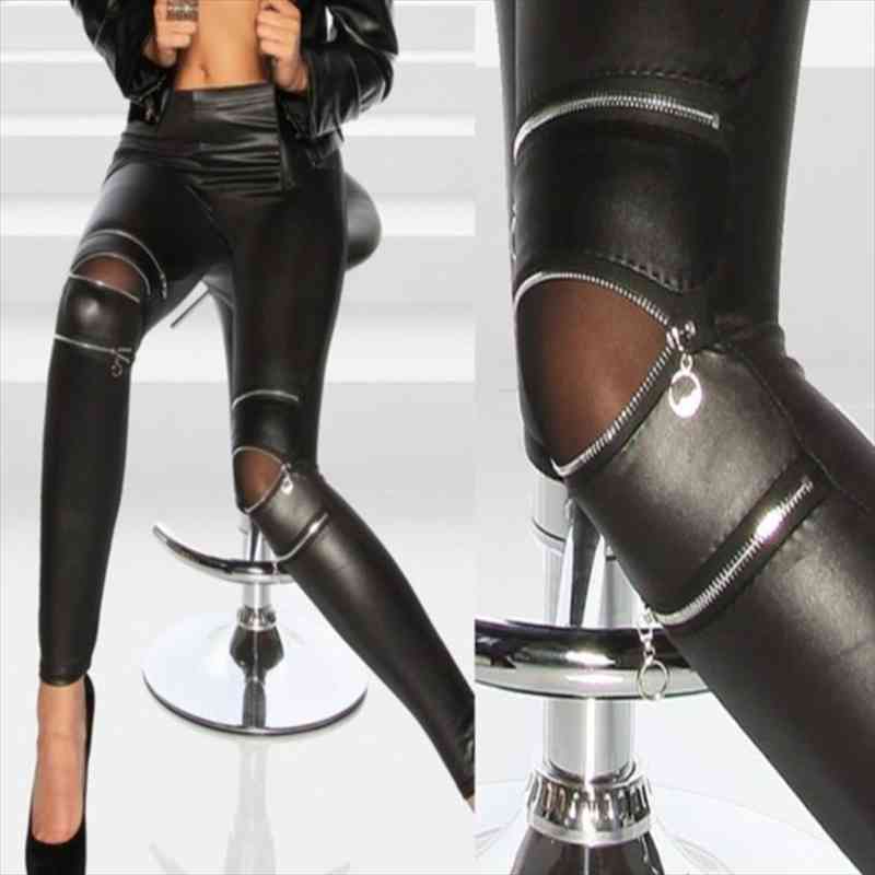 faux leather fashion high elastic women legging skinny zippers pants hole pu leggins mujer, Black
faux leather fashion high elastic women legging skinny zippers pants hole pu leggins mujer, Black
