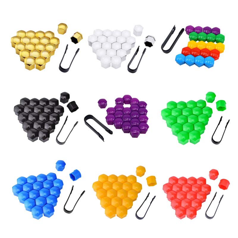 20pcs/Set 21mm Wheel Nut Bolt Head Cover Cap Protective Caps Exterior Decoration Protecting Bolts Rims Car Tires Bolted
