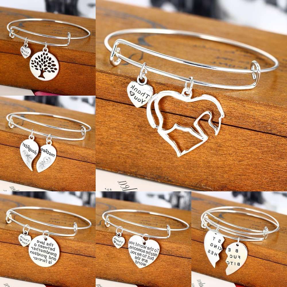 Hand catenary Best selling lettering accessories family series Bangle adjustable bracelet Christmas gift, Golden;silver
Hand catenary Best selling lettering accessories family series Bangle adjustable bracelet Christmas gift, Golden;silver