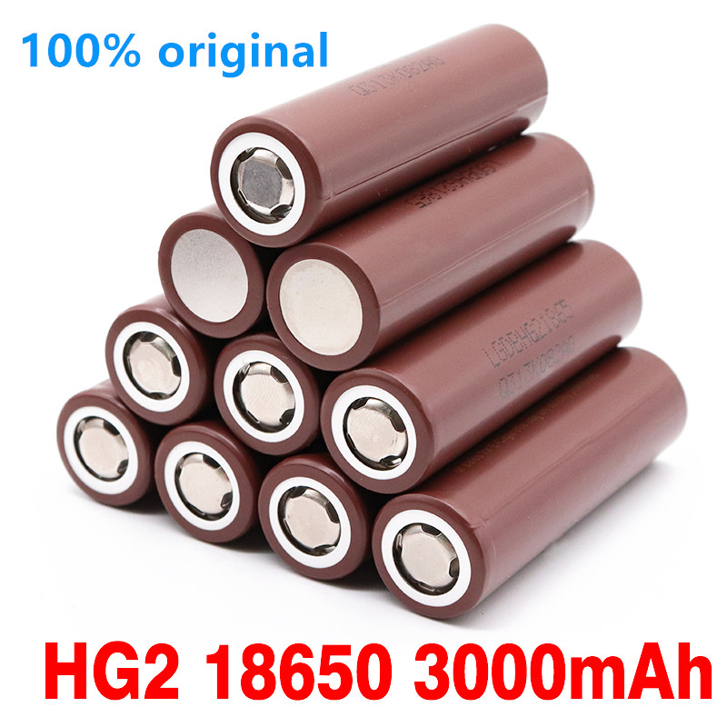 100% New Original HG2 18650 3000mAh Rechargeable battery 3.6V dedicated For Power