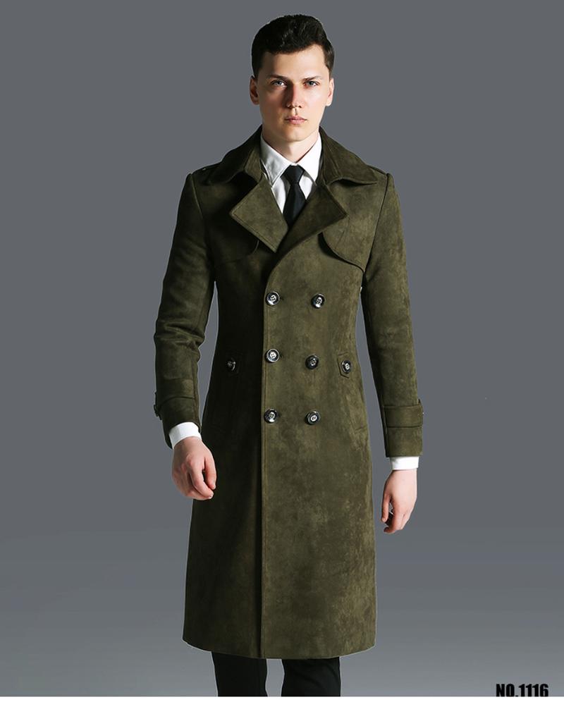 Men Fake Suede Jacket Trench Winter Slim Fit Classic Long Coat England Double-breasted Men' Coats, Black
Men Fake Suede Jacket Trench Winter Slim Fit Classic Long Coat England Double-breasted Men' Coats, Black