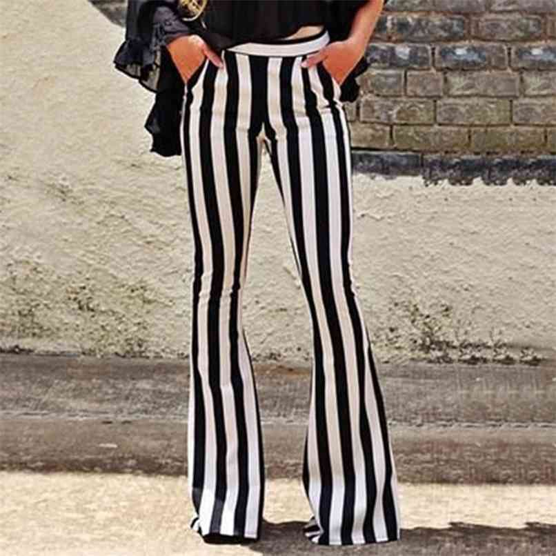 Women Loose Trouser's Elegant Black Vertical Striped High Waist Pocket Wide Leg Pant Bell Bottoms Flare Trousers 210826, Pink b
Women Loose Trouser's Elegant Black Vertical Striped High Waist Pocket Wide Leg Pant Bell Bottoms Flare Trousers 210826, Pink b