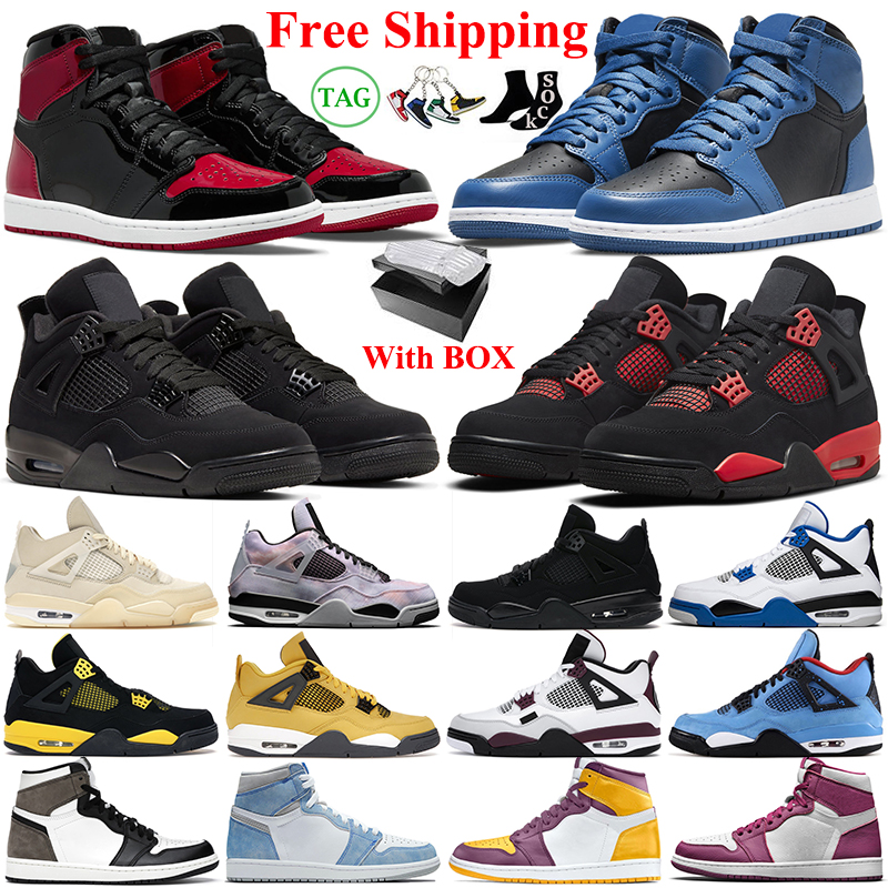 With BOX Jumpman 4s mens basketball shoes Red Thunder 4 University Blue Black Cat Sail Cactus Jack 1s Bred Patent Hyper Royal men women outdoor sport trainers sneakers, 4s hot lava
With BOX Jumpman 4s mens basketball shoes Red Thunder 4 University Blue Black Cat Sail Cactus Jack 1s Bred Patent Hyper Royal men women outdoor sport trainers sneakers, 4s hot lava