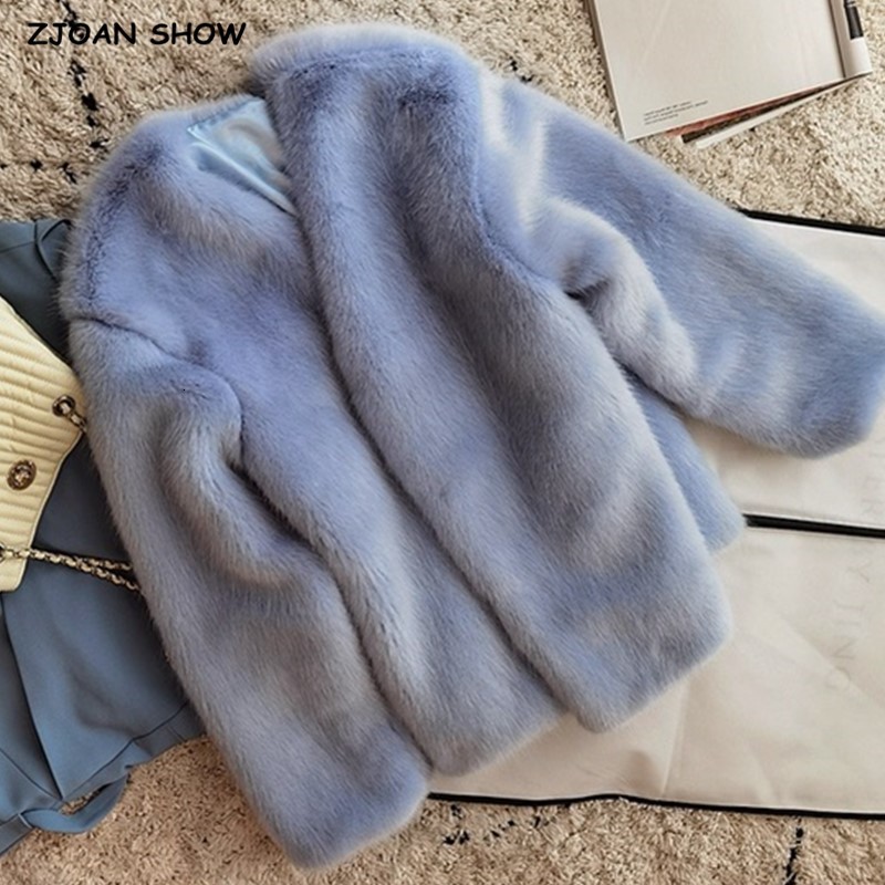 Women's Wool & Blends Keep warm Women Winter light blue V Neck Hairy Shaggy Faux Fox Fur Jackets Vintage Long sleeve Furry Coat Lo
Women's Wool & Blends Keep warm Women Winter light blue V Neck Hairy Shaggy Faux Fox Fur Jackets Vintage Long sleeve Furry Coat Lo