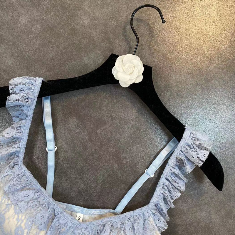 DEAT Spring New Arrivals Grapefruit Solid Short High Street Style Hole Breast Pad Vest Sling With Satin Camis MZ008 210428