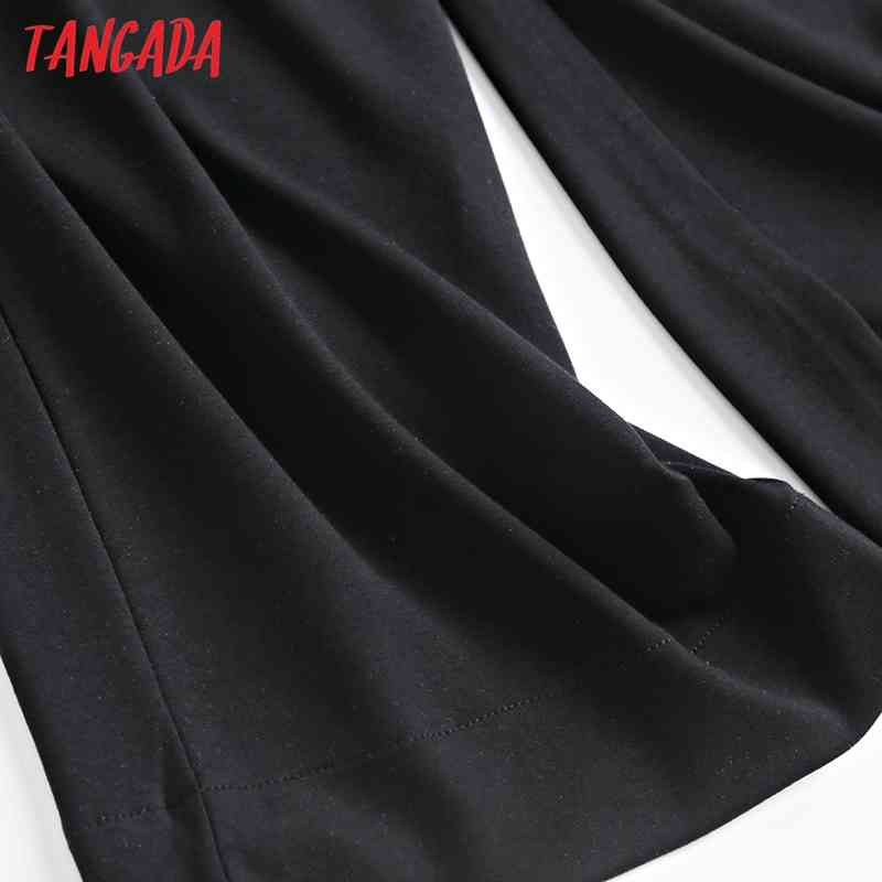 Women Solid Long Trousers Side Zipper Strethy Waist Lady Pants Pantalon 6D10 210416