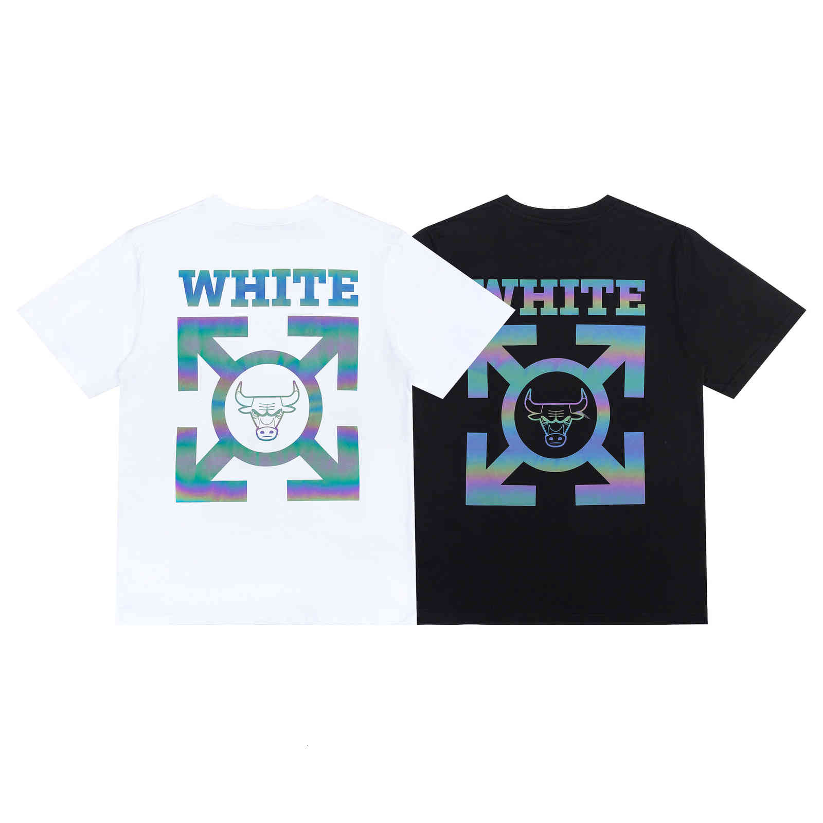 t shirt 2021ow off colorful reflective year of the ox limited bull white arrow short sleeve T-shirt for men and women, White;black
t shirt 2021ow off colorful reflective year of the ox limited bull white arrow short sleeve T-shirt for men and women, White;black