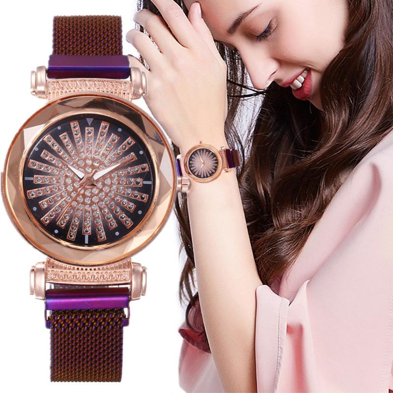 Wristwatches Bracelet Women Watches Crystal Diamond Magnet Ladies Watch Quartz Female Casual Clock Relogio Feminino, Red
Wristwatches Bracelet Women Watches Crystal Diamond Magnet Ladies Watch Quartz Female Casual Clock Relogio Feminino, Red