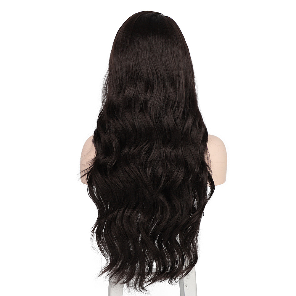 Big wave long curly hair wig 26 inch female synthetic front lace wigs headgear women wigs