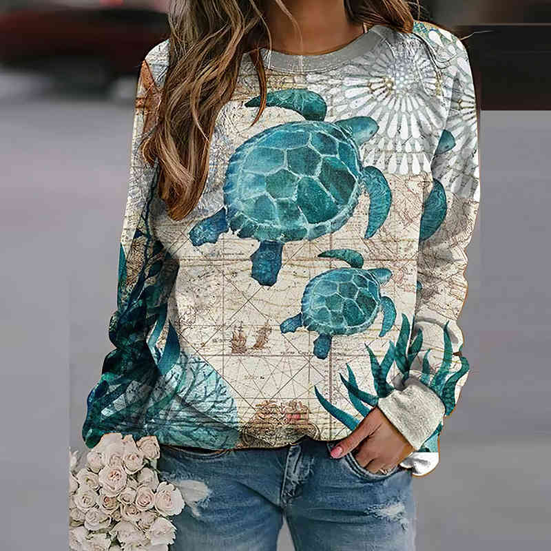 Women Tshirt Christmas Halloween Print Long-sleeved Streetwear Casual Pullover O Neck Tee Shirt Femme Harajuku Ladies T-shirt 210406
