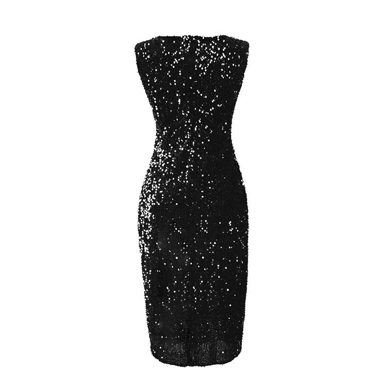 Women Sexy Dress Vestidos De Festa Sleeveless Sequin Bodycon Party Wedding Prom Formal Hot Sales 210419