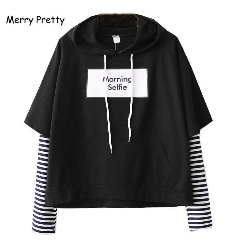 MERRY PRETTY Fake two Pieces Striped Patchwork Hoodies Sweatshirts Autumn Winter Women Letter Print Drawstring Hooded Pullovers 210526, Blue
MERRY PRETTY Fake two Pieces Striped Patchwork Hoodies Sweatshirts Autumn Winter Women Letter Print Drawstring Hooded Pullovers 210526, Blue