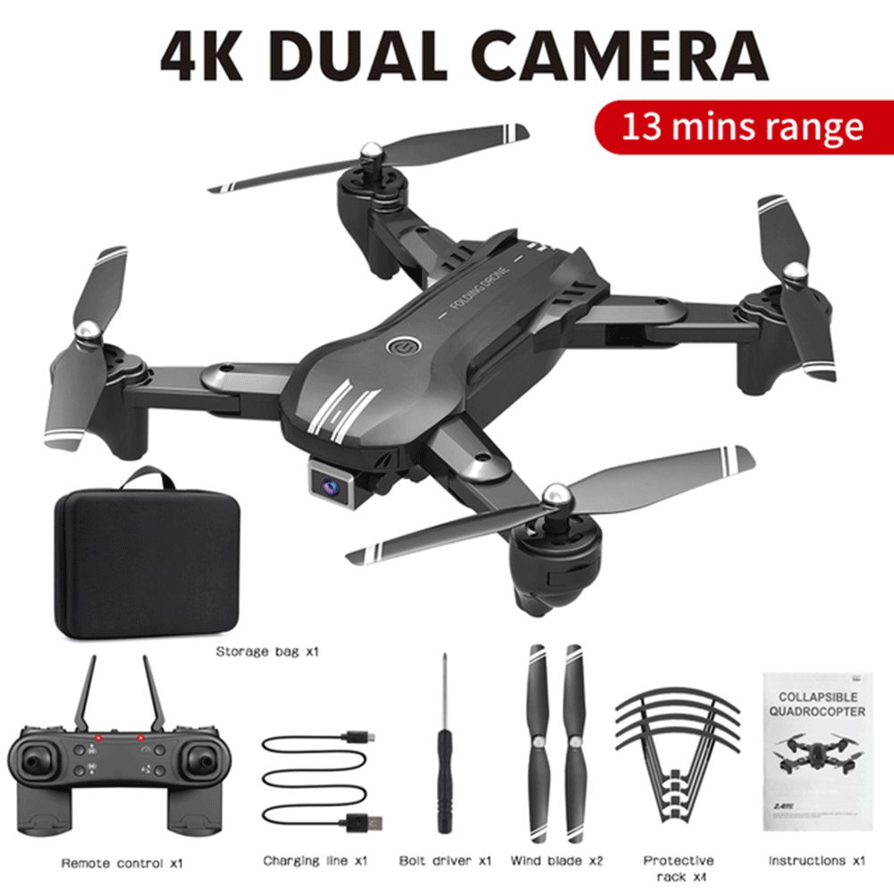 Mini Drone 4K HD Camera WiFi Air Pressure Altitude Hold Foldable Quadcopter RC Kid Toy Gift 1600mAh Large Battery от DHgate WW