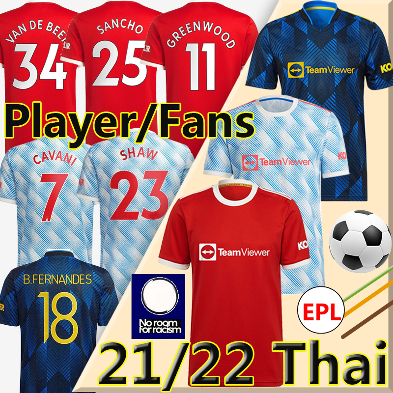 21/22 SANCHO Manchester soccer jerseys Fans Player version UNITED CAVANI UTD VAN DE BEEK B. FERNANDES RASHFORD POGBA football shirt 2021 Men Kids Kits HUMANRACE fourth, 21-22 away
21/22 SANCHO Manchester soccer jerseys Fans Player version UNITED CAVANI UTD VAN DE BEEK B. FERNANDES RASHFORD POGBA football shirt 2021 Men Kids Kits HUMANRACE fourth, 21-22 away